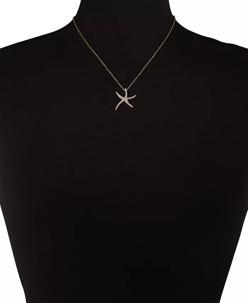 Stunning EFFY® 14K Gold Diamond Starfish Pendant Necklace - 1/2 Ct. T.W.