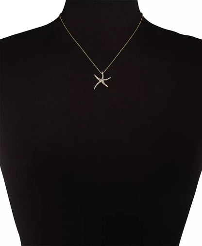 Stunning EFFY® 14K Gold Diamond Starfish Pendant Necklace - 1/2 Ct. T.W.