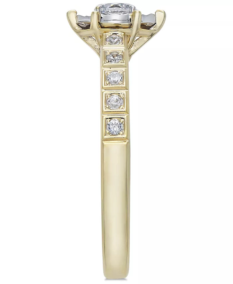 Stunning 14K Gold Marquise Diamond Engagement Ring - 3/8 Ct. T.W.