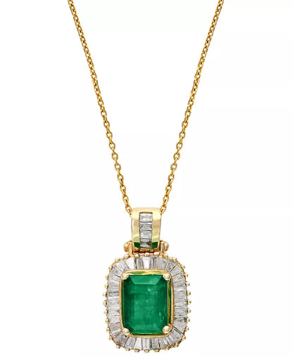 Stunning EFFY® 14K Gold Emerald & Diamond Ring - 1.38 Ct. T.W. Emerald & 0.5 Ct. T.W. Diamonds