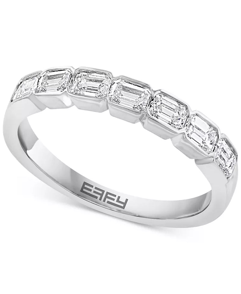 Stunning EFFY® 3/4 Ct. T.W. Diamond Emerald-Cut Band in Luxurious 14K White Gold
