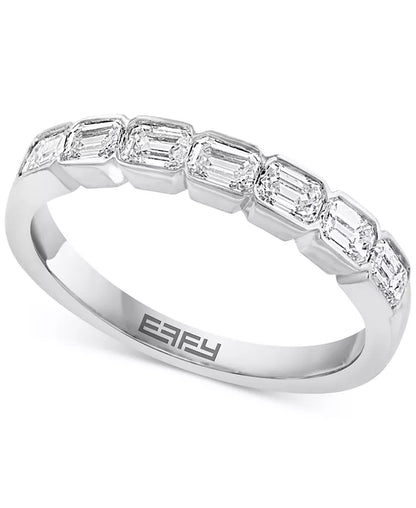 Stunning EFFY® 3/4 Ct. T.W. Diamond Emerald-Cut Band in Luxurious 14K White Gold