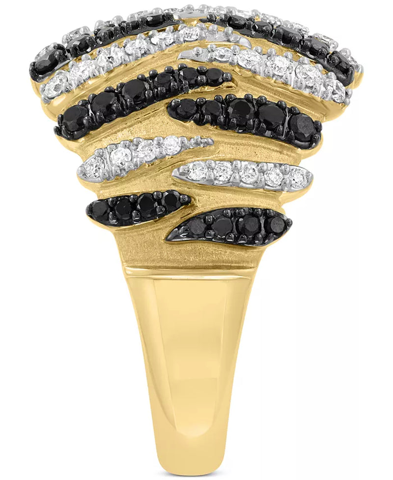 Stunning EFFY® Black & White Diamond Dome Ring in 14K Gold - 3/4 Ct. T.W.