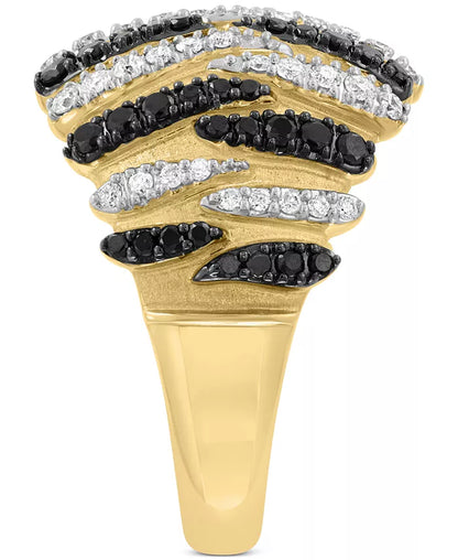 Stunning EFFY® Black & White Diamond Dome Ring in 14K Gold - 3/4 Ct. T.W.