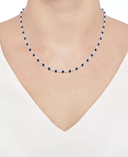 Stunning 17" 14K Gold Collar Necklace with 5-3/8 Ct. Emerald & 1-1/6 Ct. Diamond - Also Available in Ruby & Sapphire