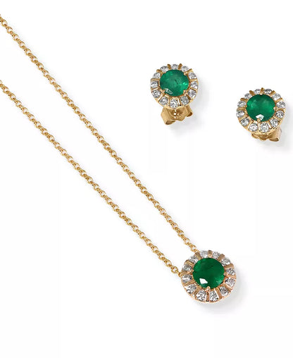 Stunning EFFY® 14K Gold Tanzanite & Diamond Stud Earrings (7/8 Ct. T.W. & 1/3 Ct. T.W.) - Also Available in Ruby & Emerald