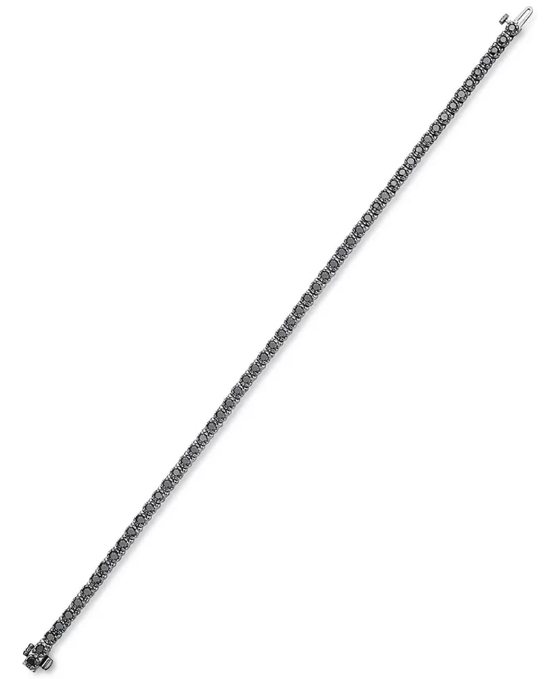 Stunning Men's Black Diamond Tennis Bracelet (5 Ct. T.W.) in Elegant Black Rhodium-Plated Sterling Silver