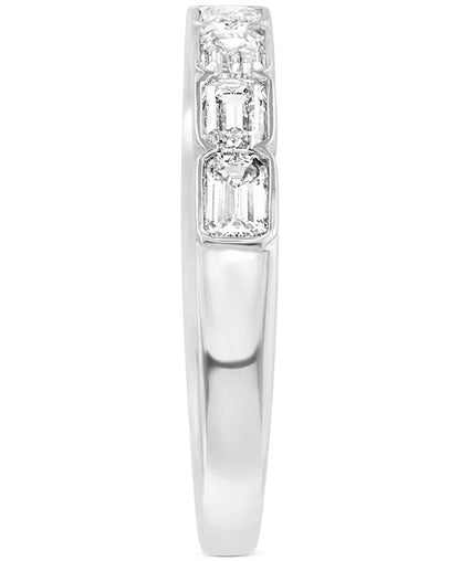 Stunning EFFY® 3/4 Ct. T.W. Diamond Emerald-Cut Band in Luxurious 14K White Gold