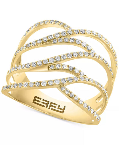 EFFYÂ® Diamond Ring (3/8 Ct. T.W.) in 14K Yellow Gold (Also Available in Rose Gold & White Gold)