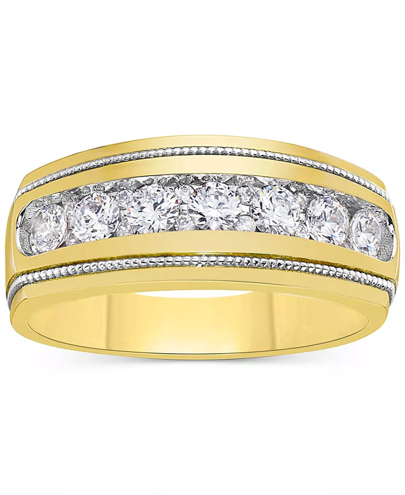 Stunning 1 Ct. T.W. Men's Diamond Band - Elevate Your Style!