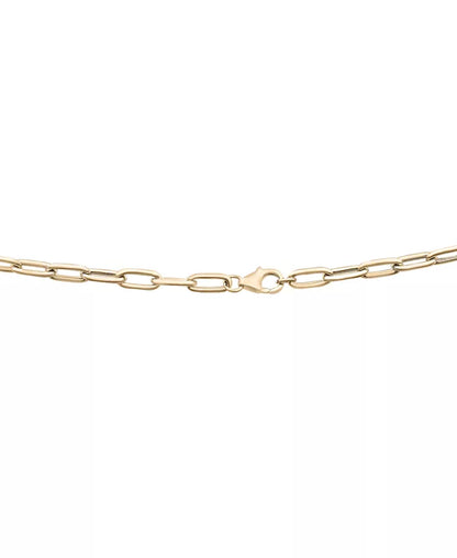 Stunning 1/2 Ct. T.W. Diamond Heart Paperclip Link Necklace in 14K Gold - Exclusively at Macy's