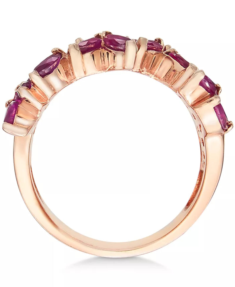 Stunning EFFY® 3.25 Ct. Ruby & 1.375 Ct. Diamond Ring in Luxurious 14K Rose Gold