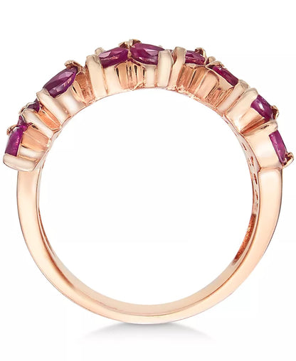 Stunning EFFY® 3.25 Ct. Ruby & 1.375 Ct. Diamond Ring in Luxurious 14K Rose Gold