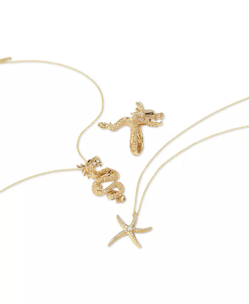 Stunning EFFY® 14K Gold Diamond Starfish Pendant Necklace - 1/2 Ct. T.W.