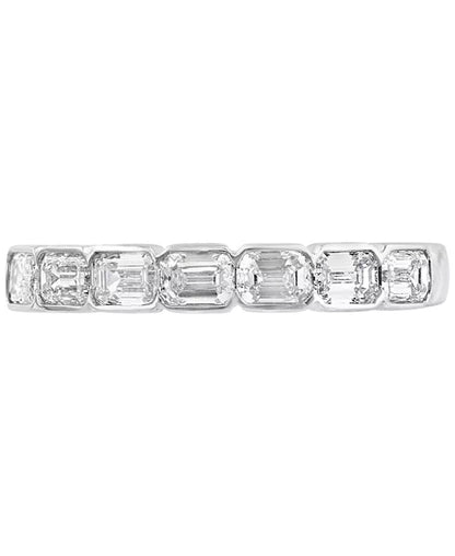Stunning EFFY® 3/4 Ct. T.W. Diamond Emerald-Cut Band in Luxurious 14K White Gold