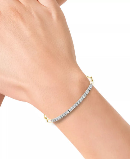 Stunning EFFY® Diamond & Paperclip Link Bracelet in 14K Two-Tone Gold - 7/8 Ct. T.W.