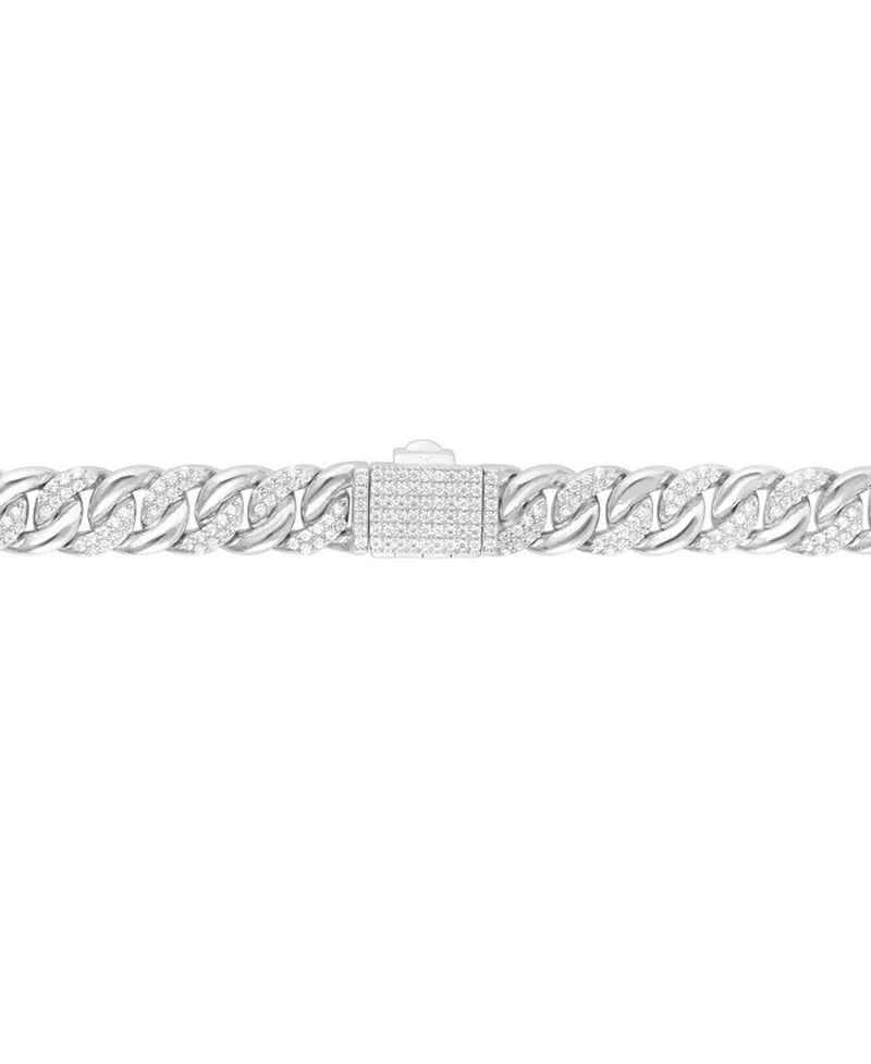 Men's 22" Diamond Curb Link Chain Necklace - 5 Ct. T.W. in Sterling Silver or 14K Gold-Plated Silver