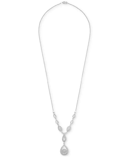 Stunning 1-1/2 Ct. T.W. Diamond Double Drop Pendant in 14K White or Yellow Gold - Exclusively for Macy's