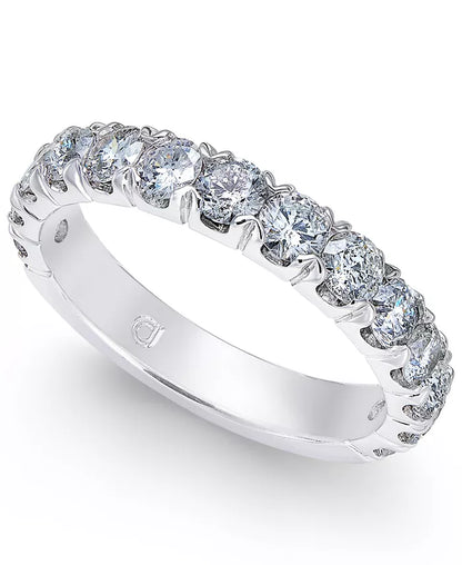 Stunning 1.5 Ct. Diamond Band Ring in 14K White Gold