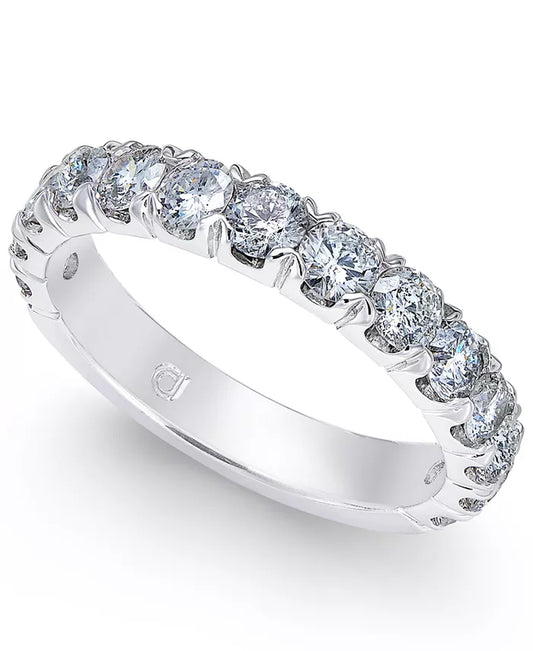 Stunning 1.5 Ct. Diamond Band Ring in 14K White Gold