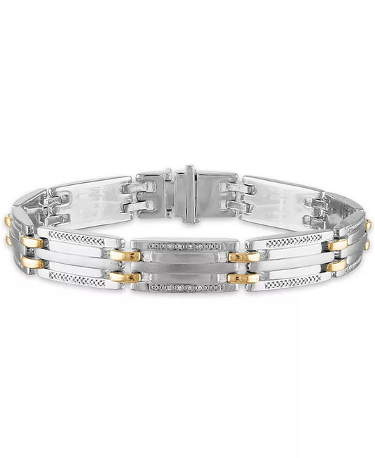 Stunning 1/5 Carat Diamond Men's Bracelet - 8.5