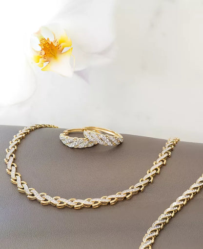 Stunning 1 Ct. T.W. Diamond Diagonal Link Bracelet in 10K Gold - Exclusively at Macy's