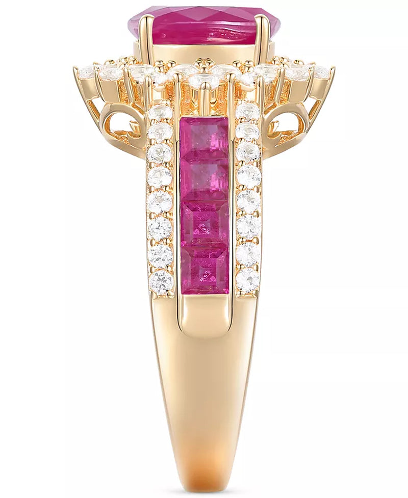 Stunning 2-1/3 Ct. T.W. Sapphire & 3/4 Ct. T.W. Diamond Ring in Luxurious 14K White Gold - Also Available in Ruby & Emerald!