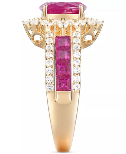Stunning 2-1/3 Ct. T.W. Sapphire & 3/4 Ct. T.W. Diamond Ring in Luxurious 14K White Gold - Also Available in Ruby & Emerald!