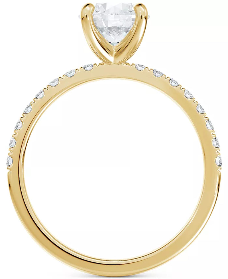 Stunning 7/8 Ct. T.W. Diamond Solitaire Round-Cut Engagement Ring in Luxurious 14K Gold