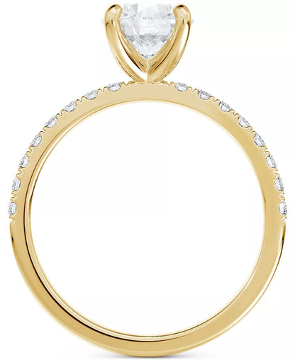 Stunning 7/8 Ct. T.W. Diamond Solitaire Round-Cut Engagement Ring in Luxurious 14K Gold