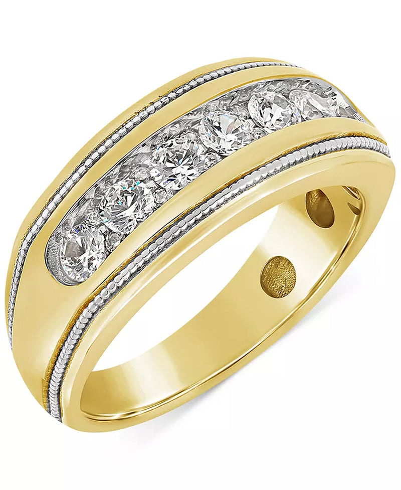 Stunning 1 Ct. T.W. Men's Diamond Band - Elevate Your Style!