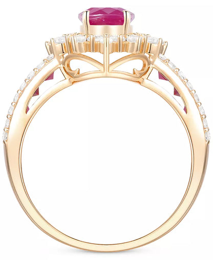 Stunning 2-1/3 Ct. T.W. Sapphire & 3/4 Ct. T.W. Diamond Ring in Luxurious 14K White Gold - Also Available in Ruby & Emerald!