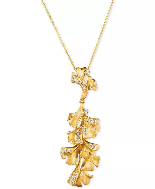 Stunning Nude Diamond Floral Pendant Necklace in 14K Gold - 1/3 Ct. T.W. - 18