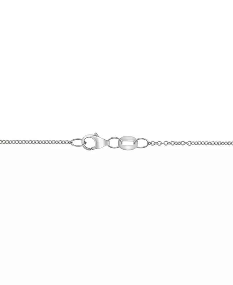 Stunning EFFY® London Blue Topaz & Diamond Halo Pendant Necklace in 14K White Gold - 11.75 Ct. T.W.
