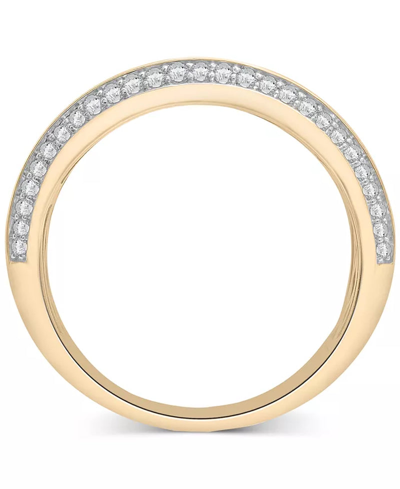 Stunning Men's 1 Ct. Diamond Pavé Band in 10K Gold