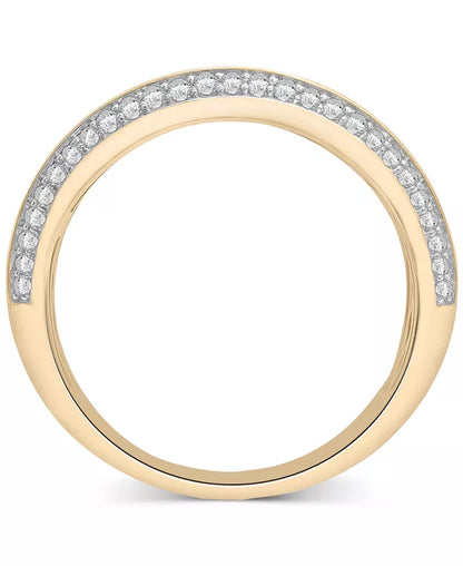Stunning Men's 1 Ct. Diamond Pavé Band in 10K Gold
