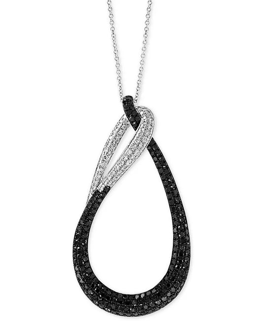 Stunning EFFY® 1 Ct. T.W. Diamond Loop Pendant Necklace in 14K White Gold - 18