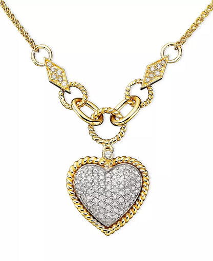 D'Oro by EFFY® Stunning Diamond Heart Pendant (3/4 Ct. T.W.) in Luxurious 14K Gold or Romantic 14K Rose Gold
